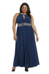 R&M Richards Long Plus Size Embellished Waist Dress 1328W - The Dress Outlet