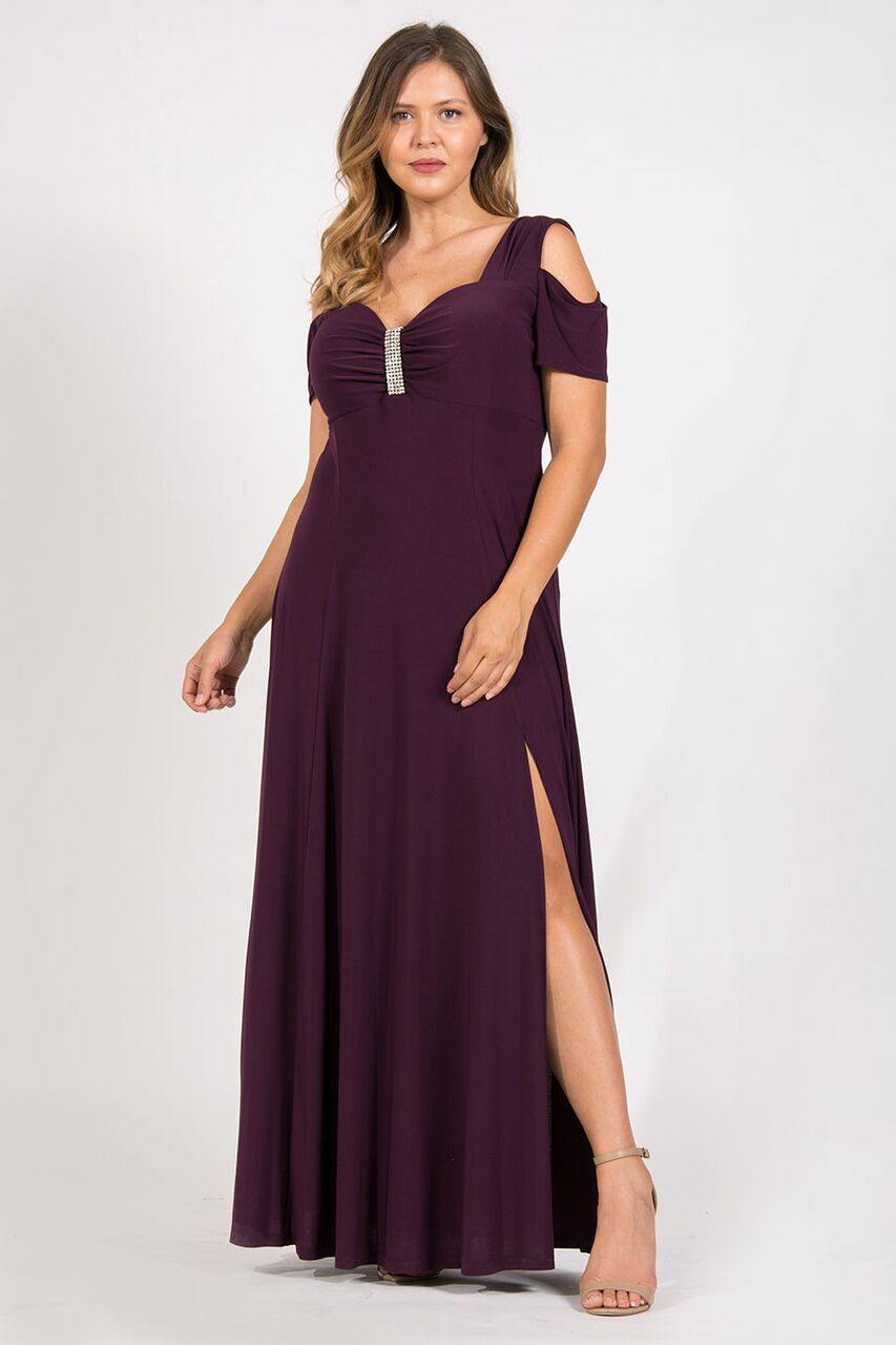 Mother of the Bride Dresses Evening Long Formal Dress Plum