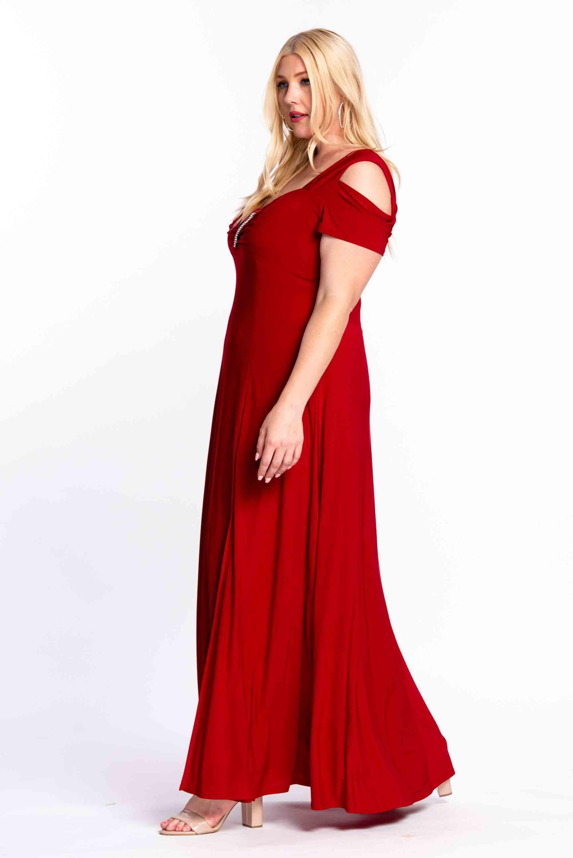 Plus-Size Red Dresses, Evening Dresses in Plus Sizes