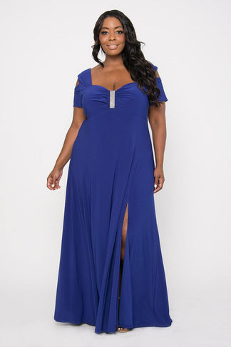 Plum R&M Richards 1367W Long Plus Size Formal Evening Dress for $39.99 ...