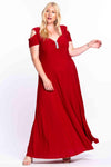 R&M Richards Long Plus Size Formal Stretchy Evening Dress - The Dress Outlet R&M Richards