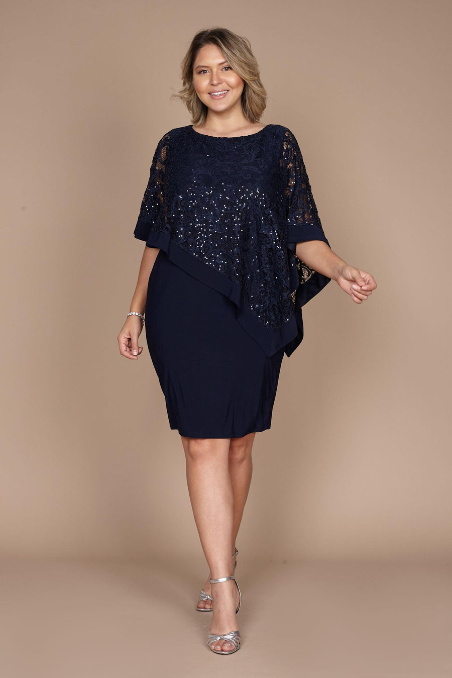 R&M Richards Short Plus Size Dress 2292W - The Dress Outlet