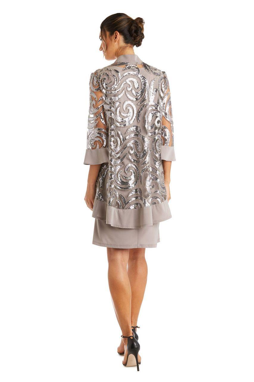 R&M Richards Short Cocktail Jacket 2 Piece Dress 2342 - The Dress Outlet