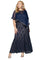 R&M Richards Long Plus Size Formal Cape Dress 2347W - The Dress Outlet