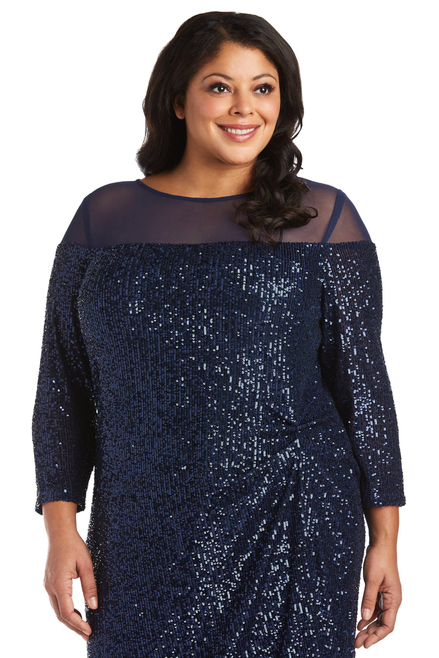 R&M Richards Short Plus Size Dress 2428W - The Dress Outlet