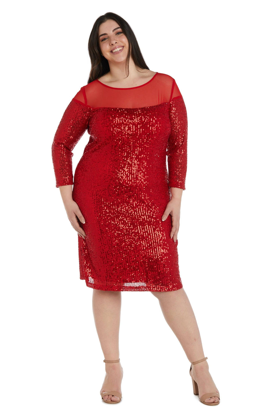 R&M Richards Short Plus Size Dress 2428W - The Dress Outlet