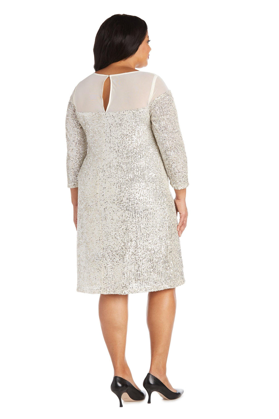 R&M Richards Short Plus Size Dress 2428W - The Dress Outlet