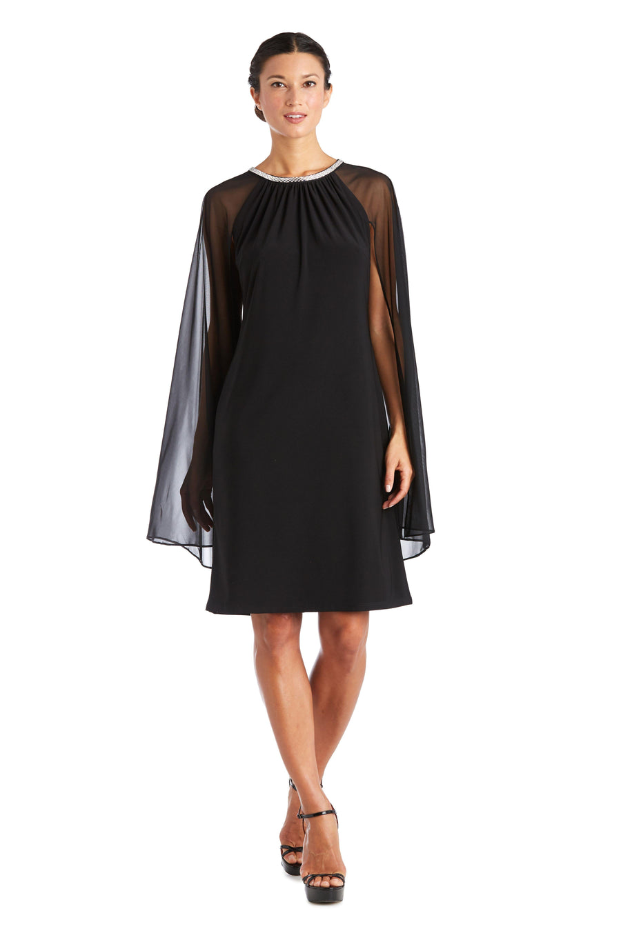 R&M Richards Short Mother of the Bride Dress Black