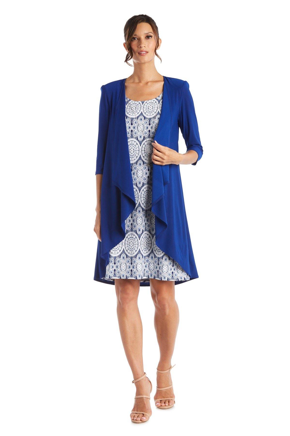 R&M Richards Short Printed Jacket Dress 3277 - The Dress Outlet