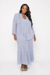 R&M Richards Plus Size Long Formal Mother of the Bride Dress Periwinkle