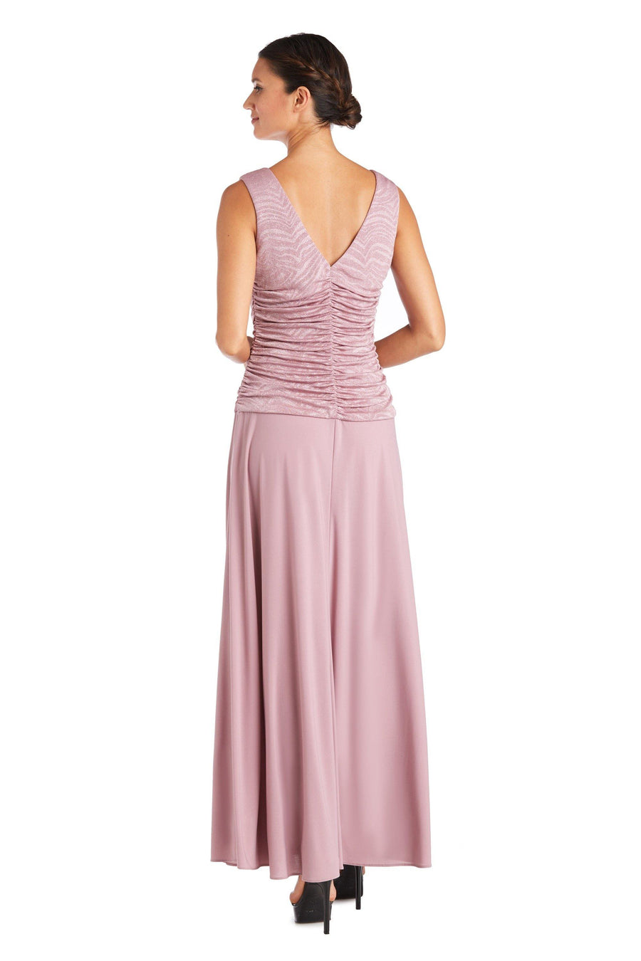 R&M Richards Long Formal Cowl Neck Dress 3629 - The Dress Outlet