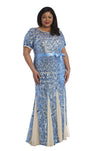 R&M Richards Long Formal Plus Size Dress 5048W - The Dress Outlet