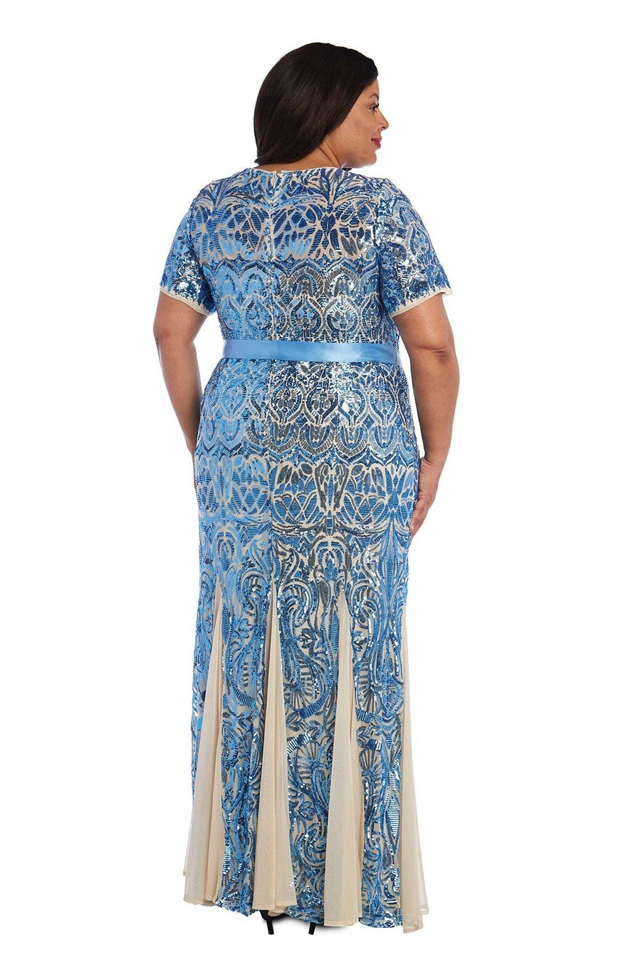 R&M Richards Long Formal Plus Size Dress 5048W - The Dress Outlet