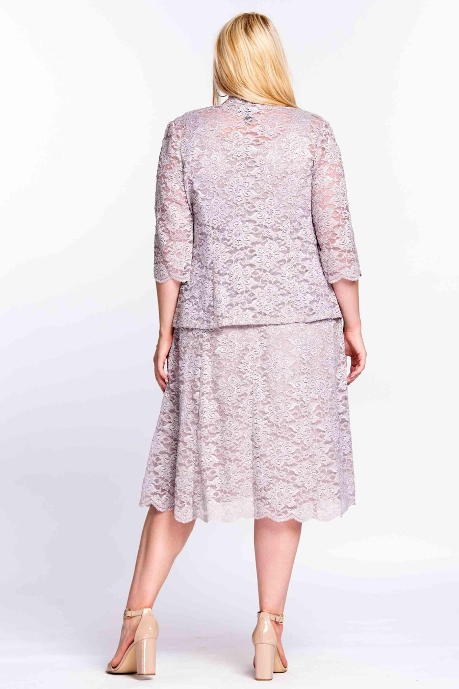 R&M Richards Short Mother of the Bride Lace Jacket Dress - The Dress Outlet R&M Richards