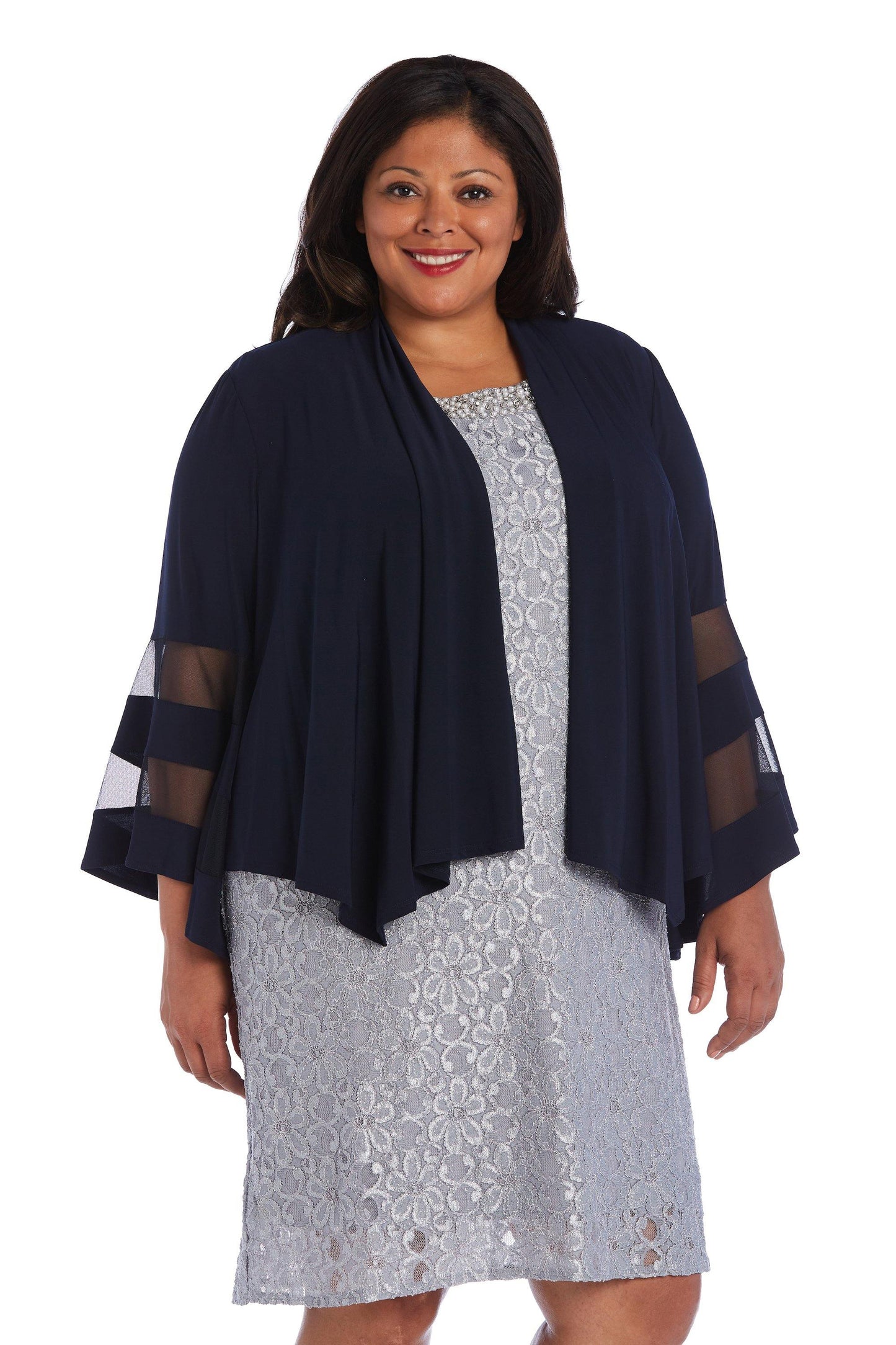 R&M Richards Plus Size Open Jacket 5268W - The Dress Outlet