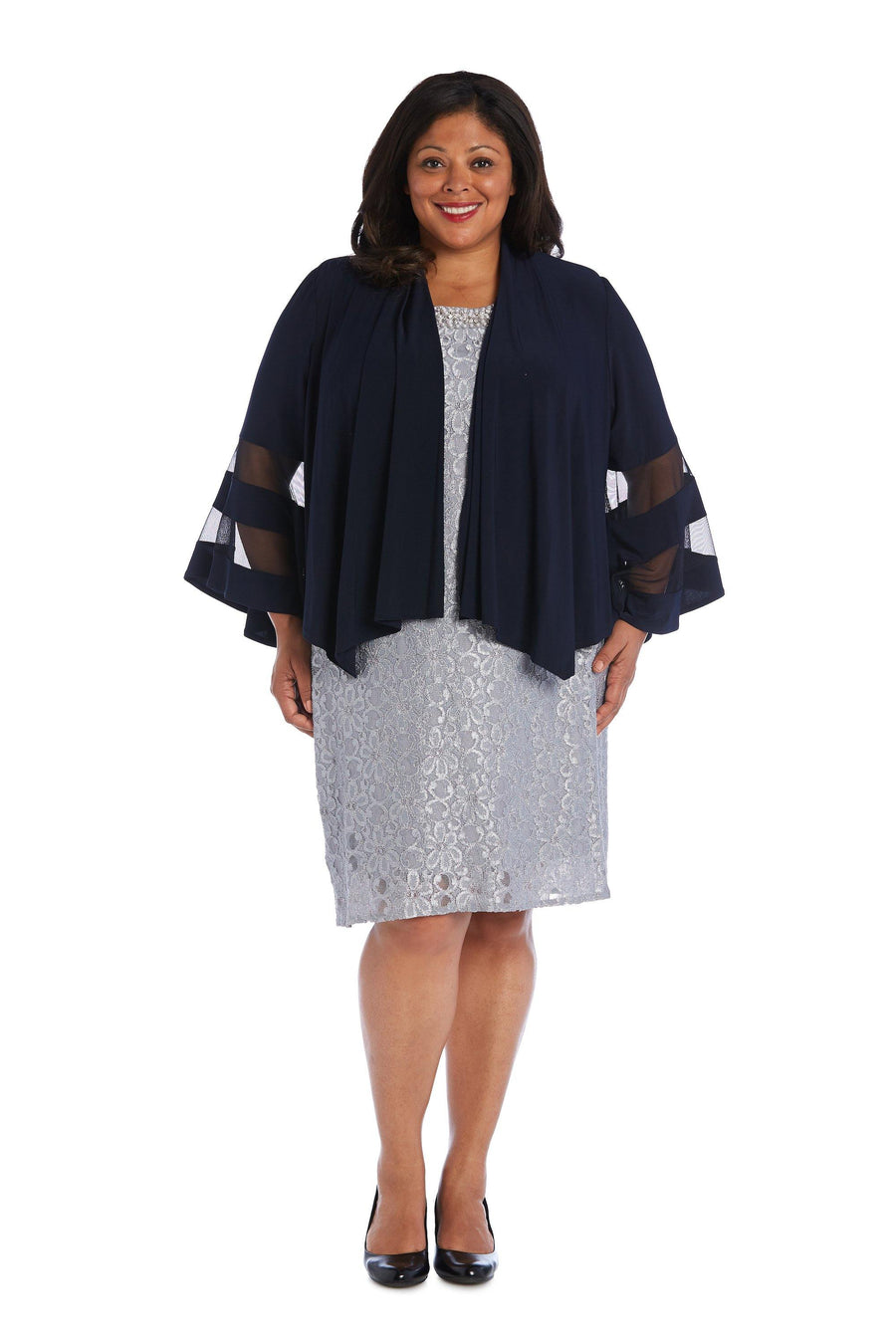 R&M Richards Plus Size Open Jacket 5268W - The Dress Outlet