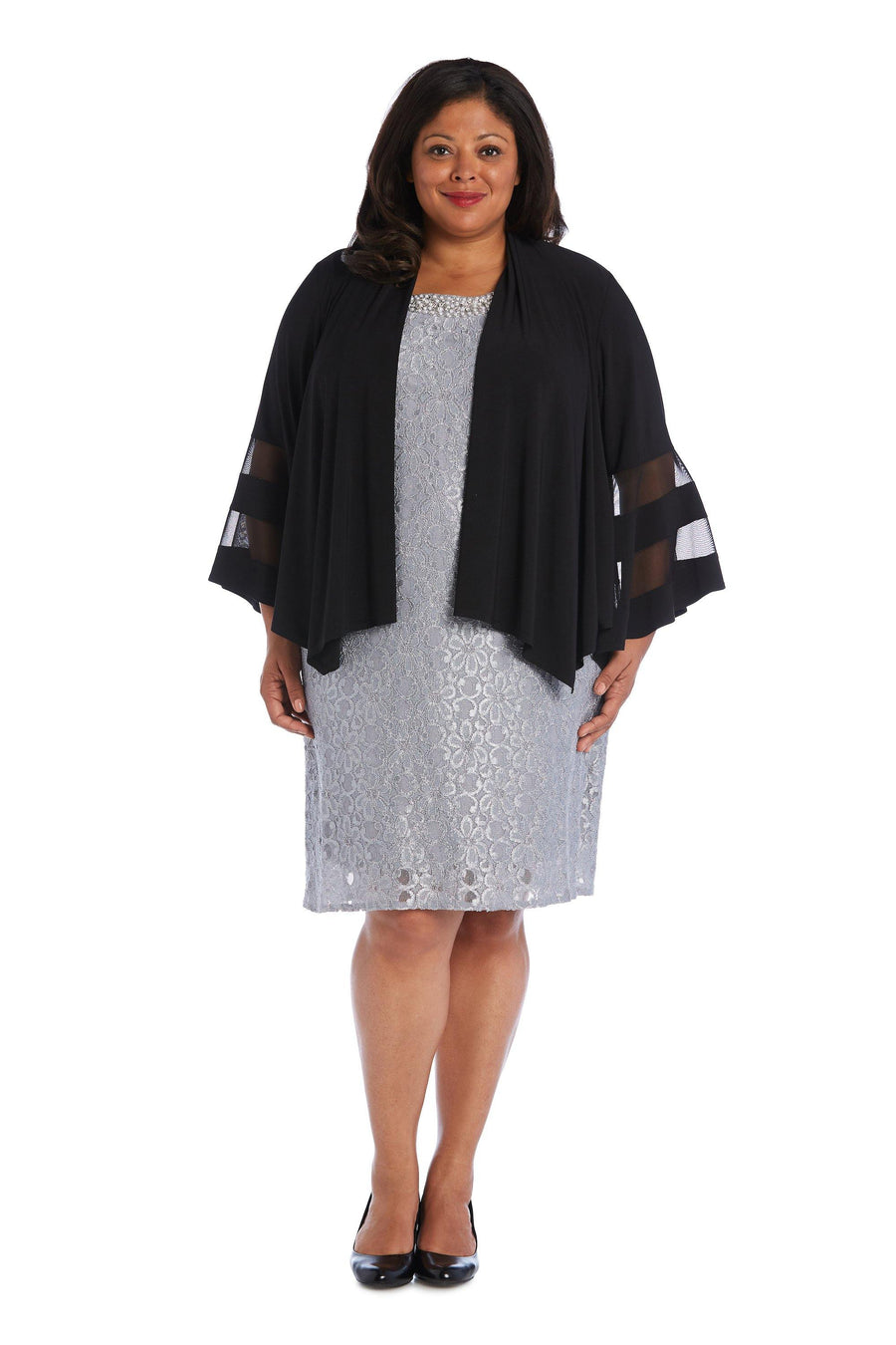 R&M Richards Plus Size Open Jacket 5268W - The Dress Outlet