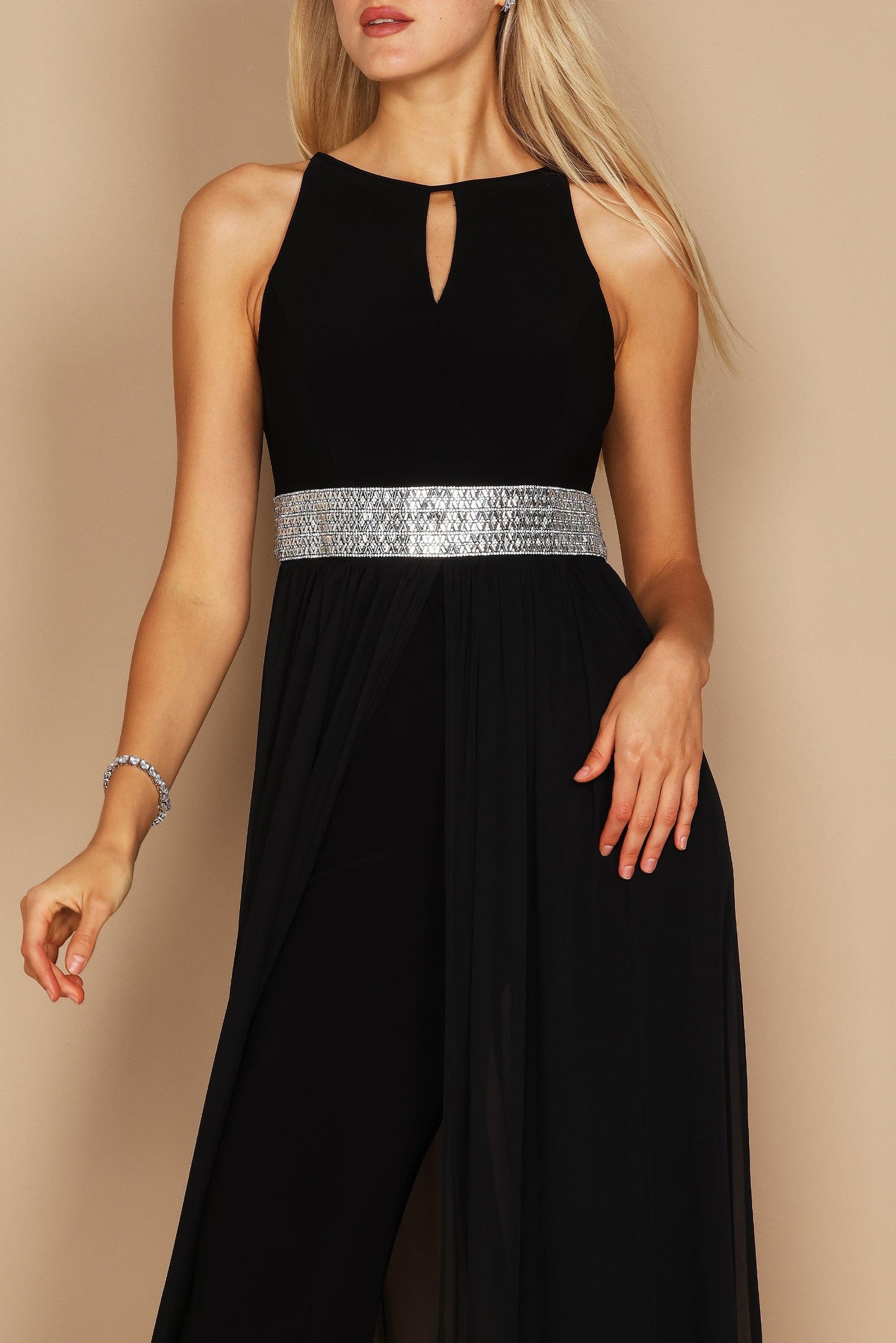 R&M Richards 5375W Long Plus Size Formal Jumpsuit