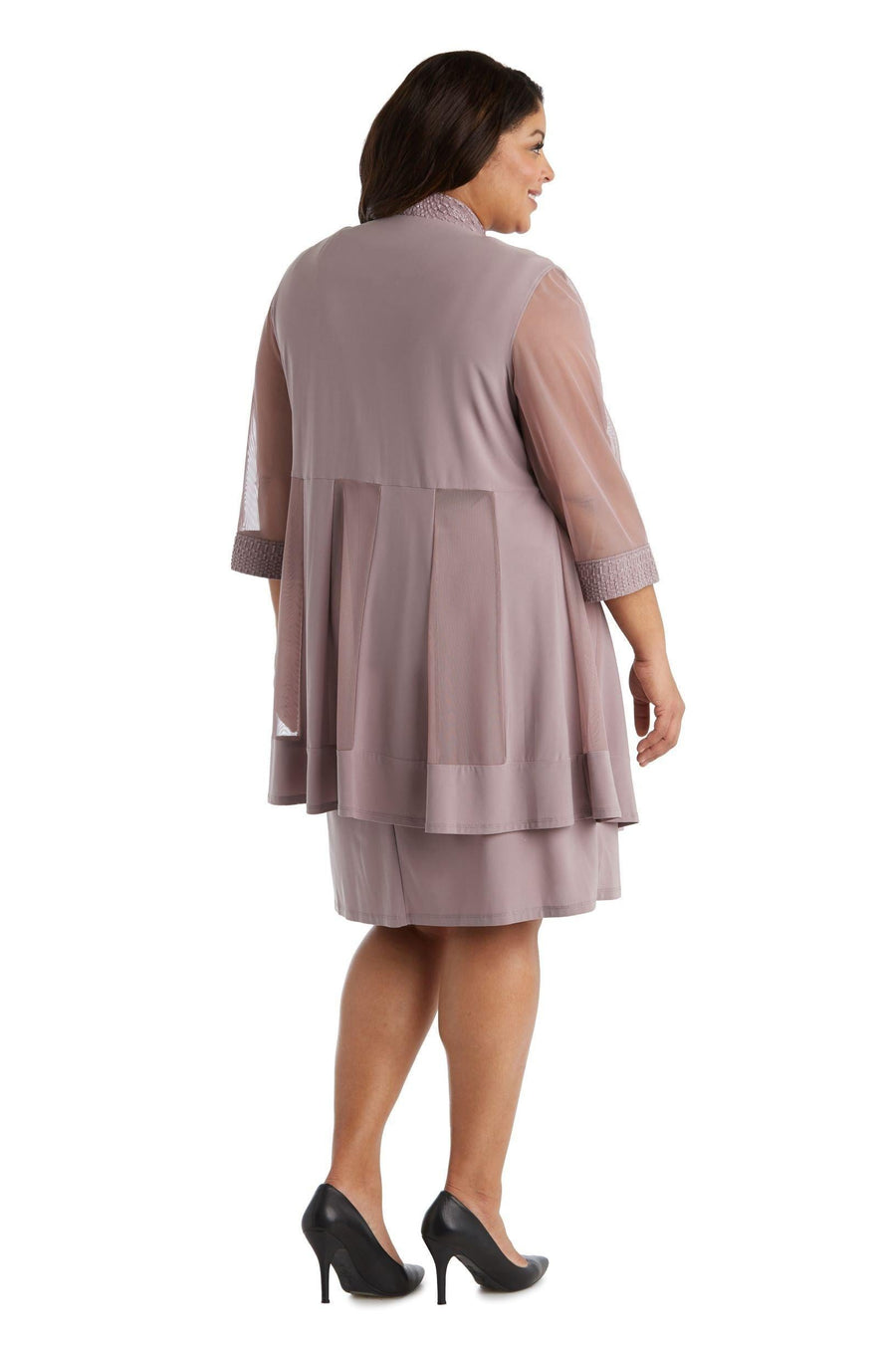 Mother of the Bride Dresses Short Plus Size Formal Dress Jacket Mauve