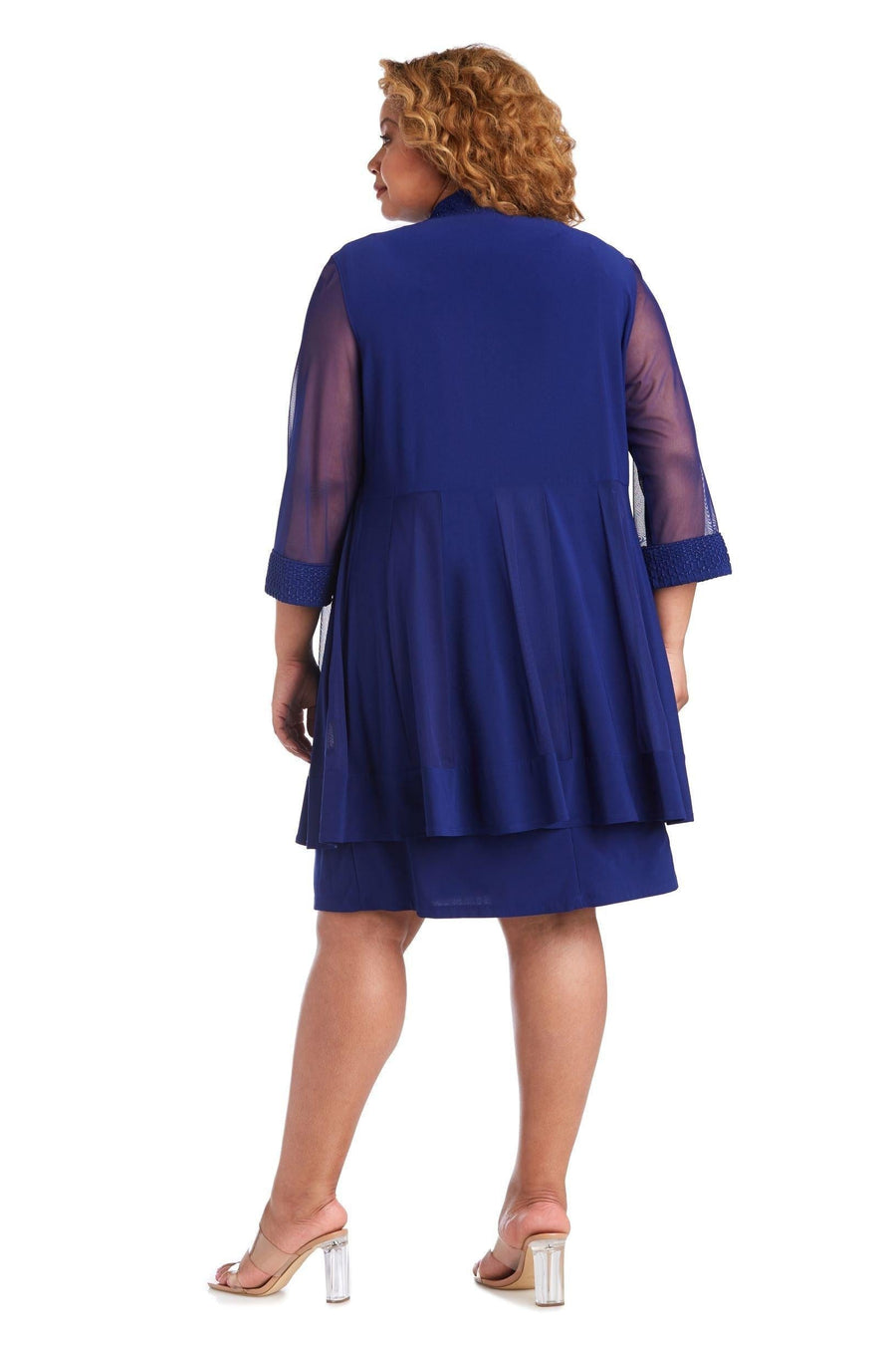 Mother of the Bride Dresses Short Plus Size Formal Dress Jacket Royal Blue