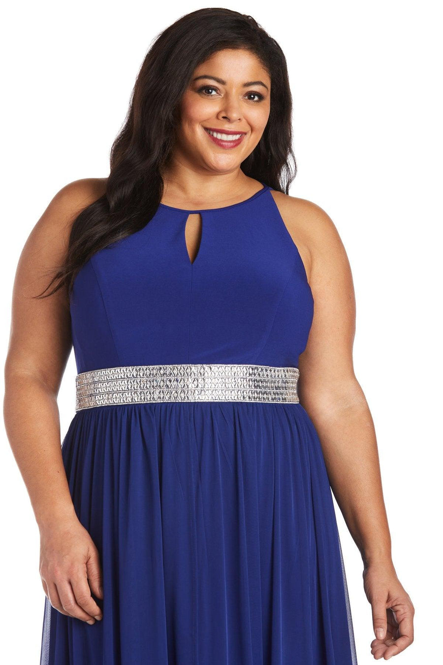 R&M Richards Plus Size Formal Long Dress 5405W - The Dress Outlet