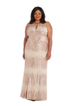 R&M Richards Long Plus Size Sequins Dress 5432W - The Dress Outlet