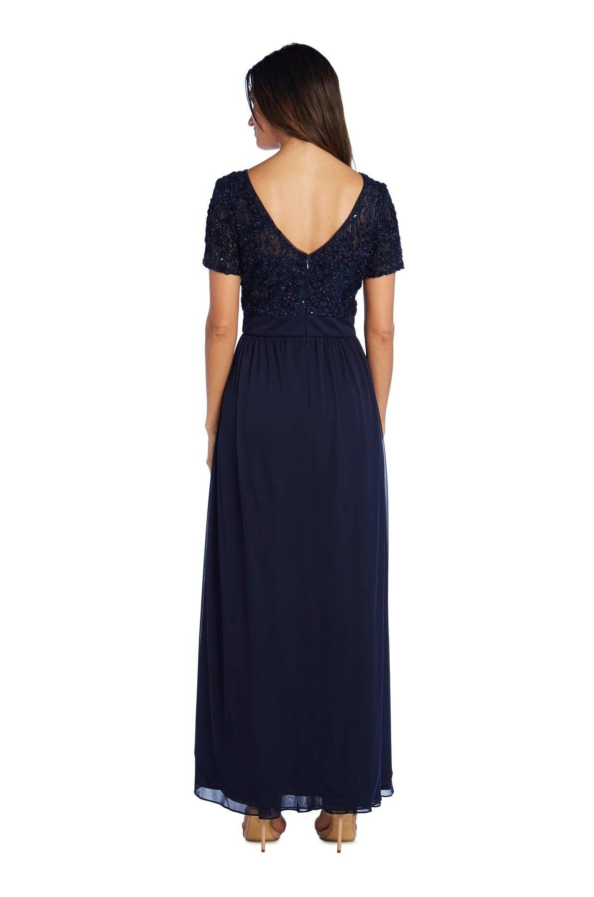 Navy R&M Richards 5516 Short Sleeve Mother Of The Bride Dress for $96. ...