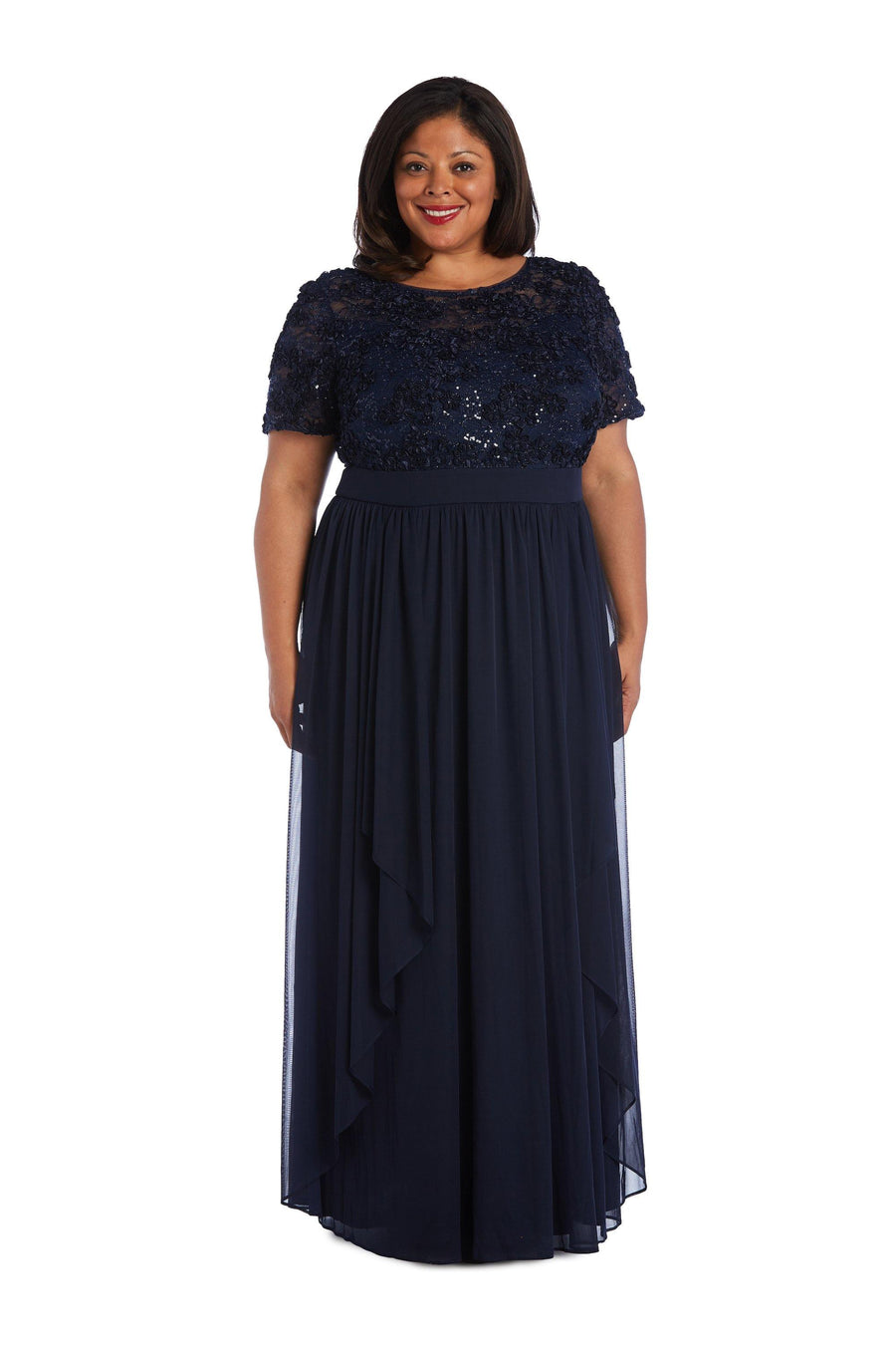 R&M Richards Long Formal Plus Size Dress 5516W - The Dress Outlet