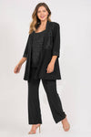 R&M Richards Formal Jacket Pant Suit Black