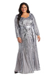 R&M Richards Long Plus Size Evening Dress 5623W - The Dress Outlet