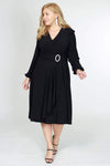 R&M Richards Short Plus Size Long Sleeve Cocktail Dress - The Dress Outlet R&M Richards