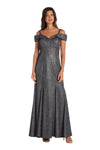 R&M Richards Evening Long Formal Metallic Dress 5759 - The Dress Outlet