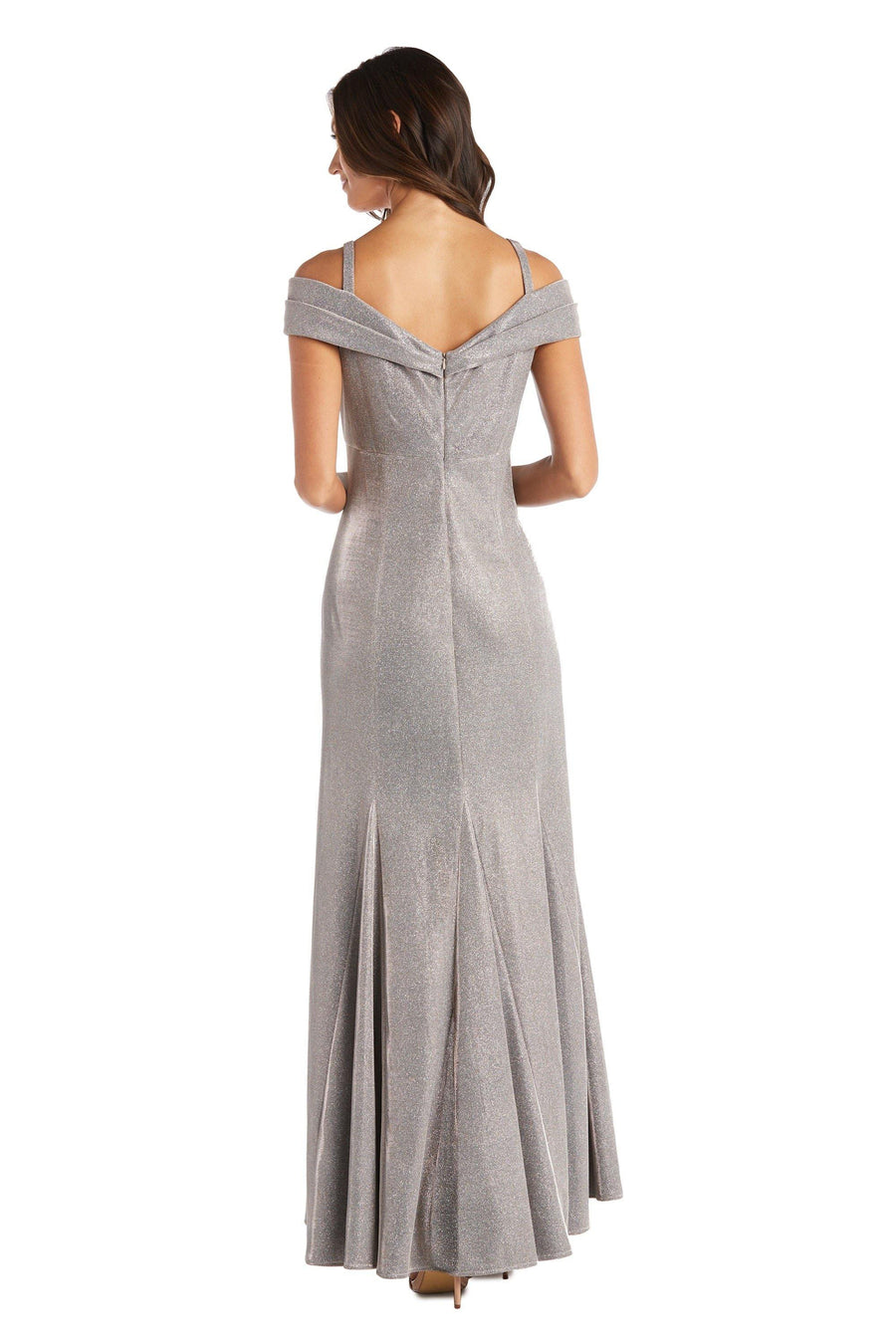 R&M Richards Evening Long Formal Metallic Dress 5759 - The Dress Outlet