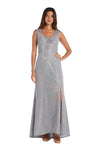 R&M Richards Long Formal Sleeveless Metallic Dress 5953 - The Dress Outlet