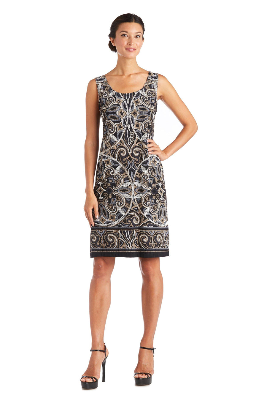 R&M Richards Two Piece Print Jacket Dress 7037 - The Dress Outlet