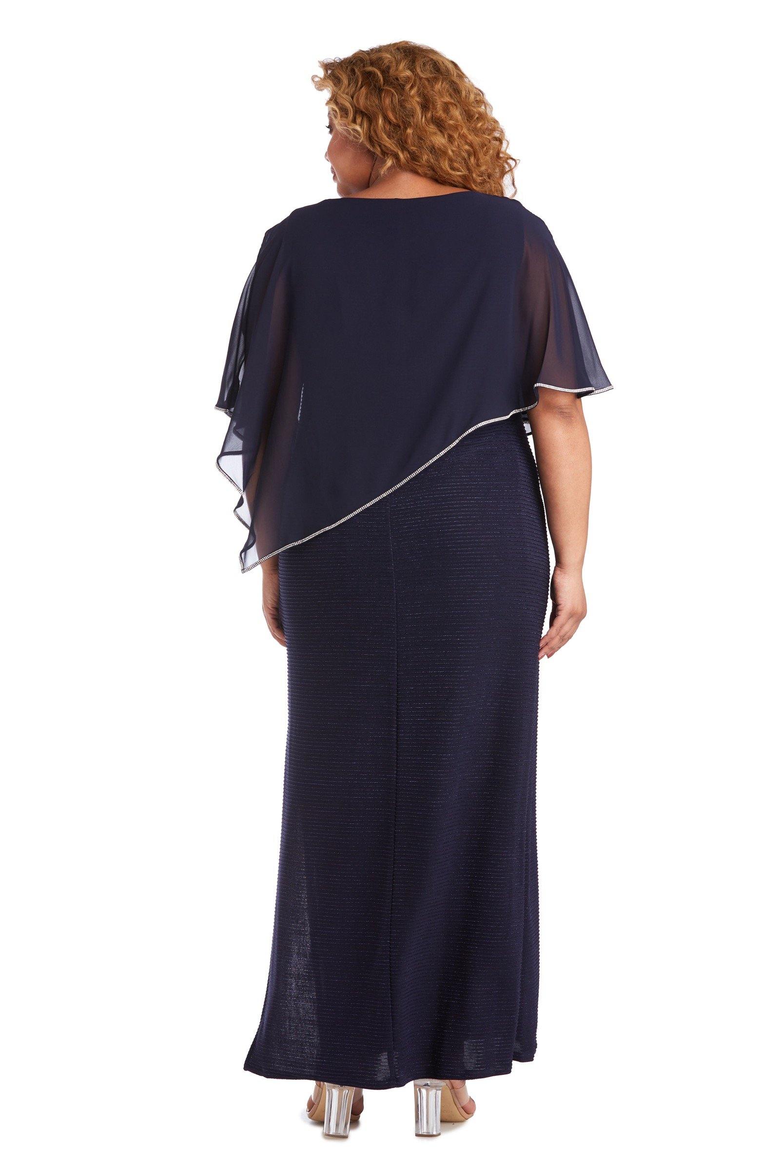 R&M Richards 7076W Long Plus Size Poncho Dress for $74.99 – The Dress ...