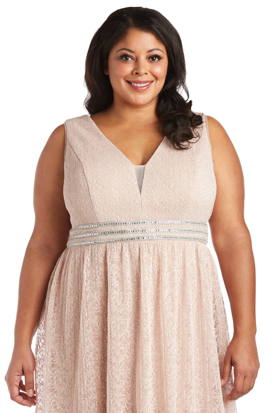 R&M Richards Long Plus Size Formal Dress 7142W - The Dress Outlet