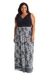 R&M Richards Long Formal Plus Size Maxi Dress 7225W - The Dress Outlet