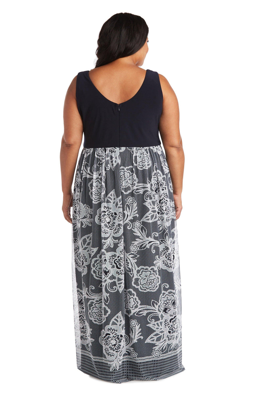 R&M Richards Long Formal Plus Size Maxi Dress 7225W - The Dress Outlet