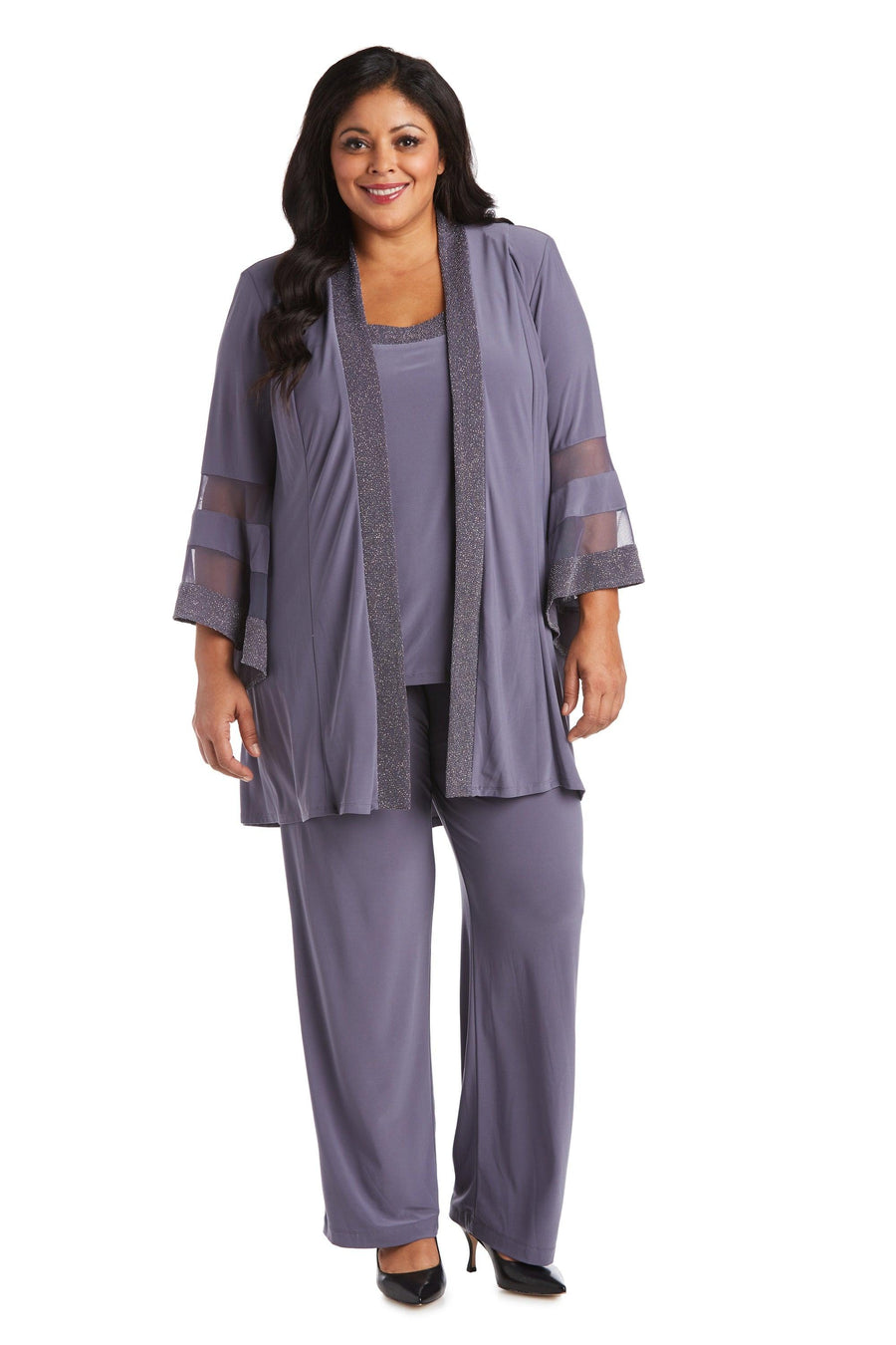 R&M Richards Plus Size Formal Pant Suit 7241W - The Dress Outlet