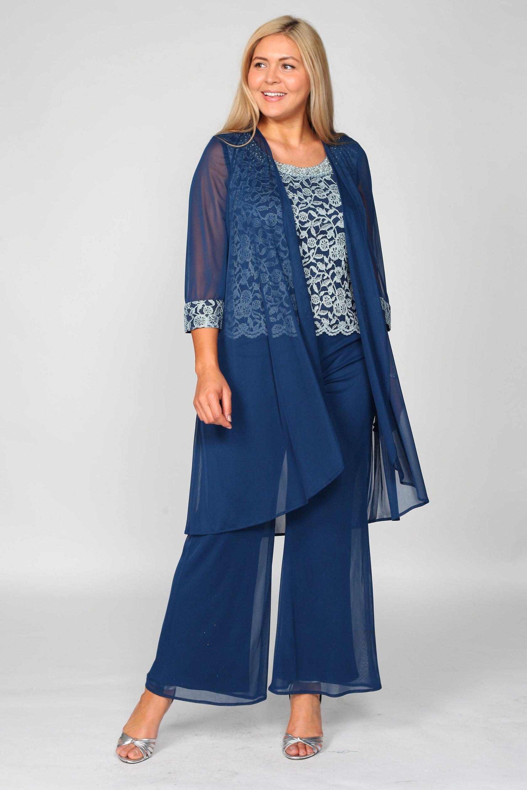 Navy R&M Richards 7266W Mother Of The Bride Pantsuit for $69.99 – The ...