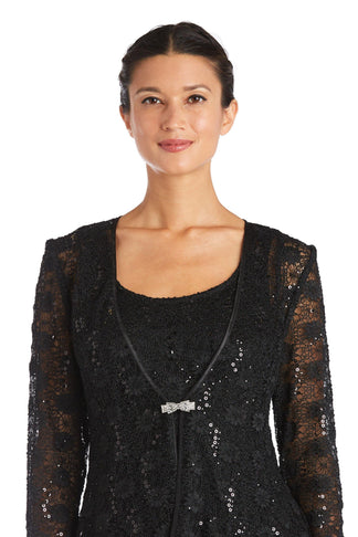 Black R&M Richards 7295 Long Mother Of The Bride Jacket Dress for $89. ...