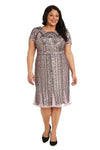 R&M Richards Short Plus Size Cocktail Dress 7342W - The Dress Outlet