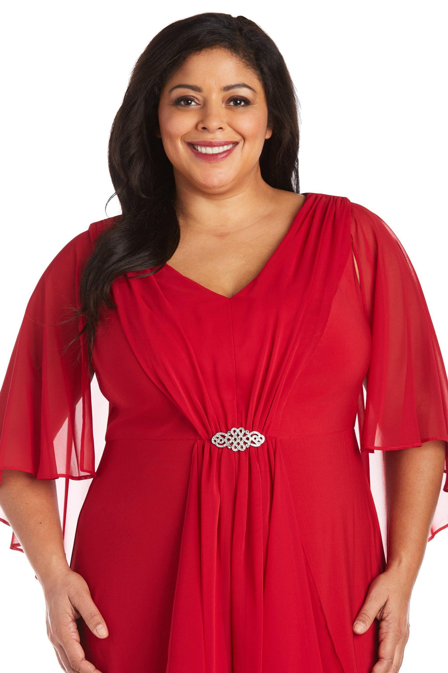 R&M Richards Short Plus Size Cocktail Dress 7367W - The Dress Outlet