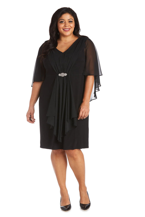 Black R&M Richards 7367W Short Plus Size Cocktail Dress for $54.99 ...