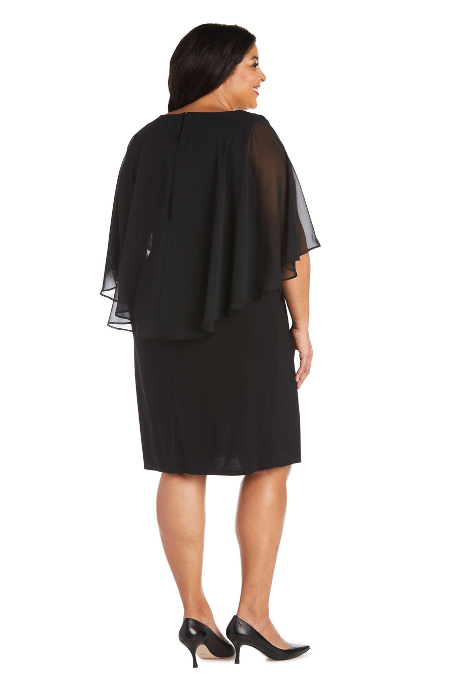 R&M Richards Short Plus Size Cocktail Dress 7367W - The Dress Outlet