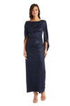 Mother of the Bride Dresses Long Formal Glitter Chiffon Dress Navy