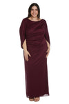 Mother of the Bride Dresses Long Formal Glitter Chiffon Dress Merlot