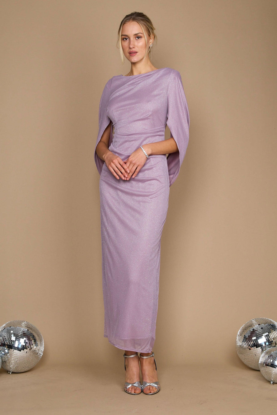 Mother of the Bride Dresses Long Formal Glitter Chiffon Dress Mauve