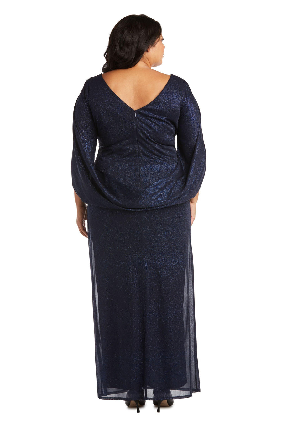 R&M Richards Long Plus Size Formal Dress 7424W - The Dress Outlet